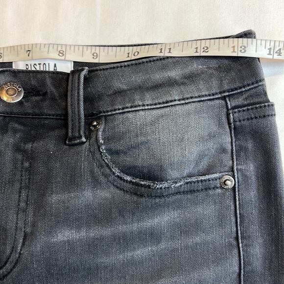 PISTOLA 
Audrey Mid Rose Skinny Stretch Jean Lisbon Grey/Black 26 New - Picture 7 of 9